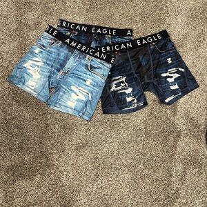 American Eagle Flex Boxer Briefs Distressed Denim